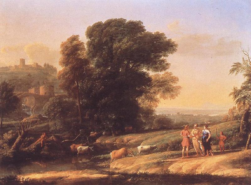 Claude Lorrain Landscape with Cephalus and Procris Reunited by Diana sdf Norge oil painting art